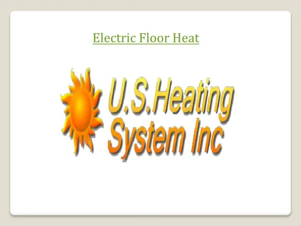 Electric Floor Heat