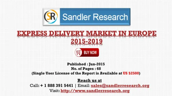 Express Delivery Market in Europe - 2019 Market Size, Growth