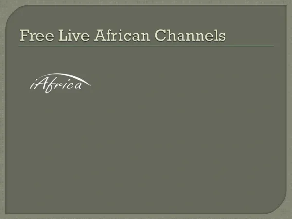 Free Live African TV Channels