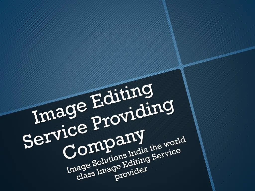 image editing service providing company