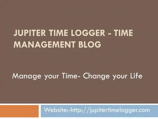 Jupiter Time Logger