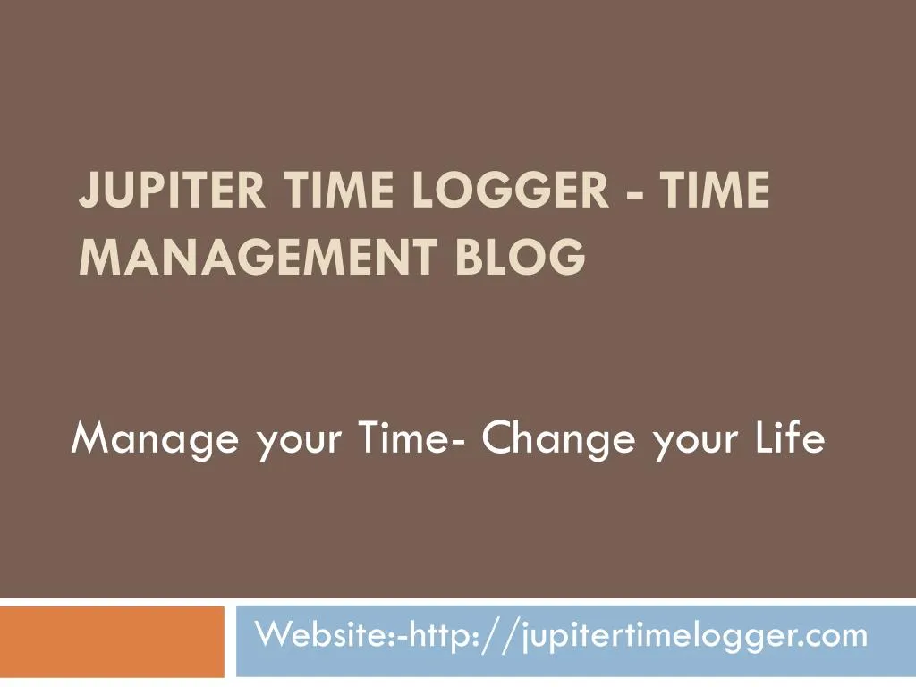 jupiter time logger time management blog