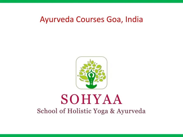 Ayurveda Courses Goa, India