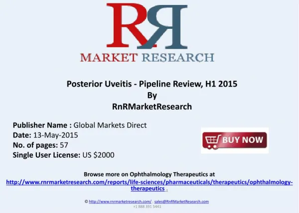 Posterior Uveitis Therapeutic Pipeline Review, H1 2015