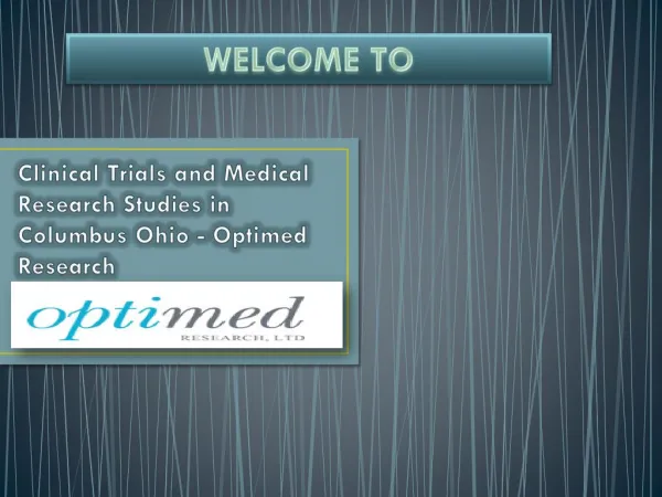 Clinical Trials and Medical Research Studies - www.optimedre