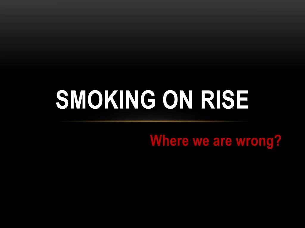 smoking on rise