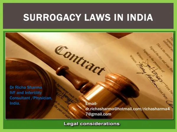 Surrogcy laws in india