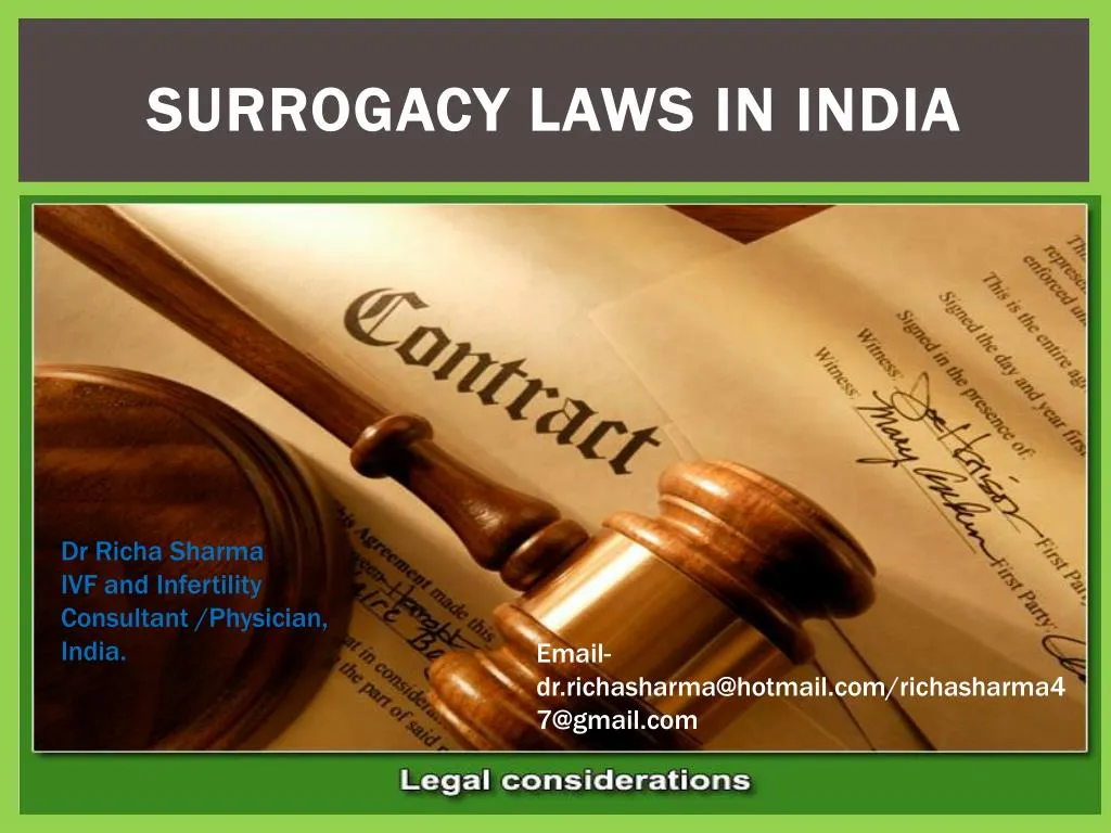 surrogacy laws in india