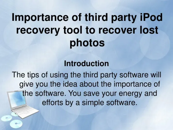 How to Recover iPod Data Files from iPod Data