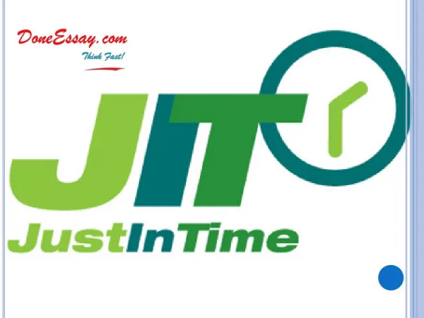 ]Just In Time (JIT) Inventory Management