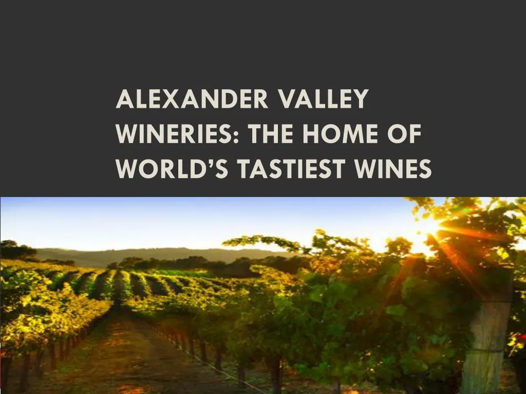 alexander valley wineries the home of world s tastiest wines