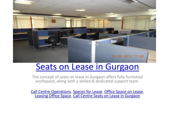 Seats on Lease in Gurgaon
