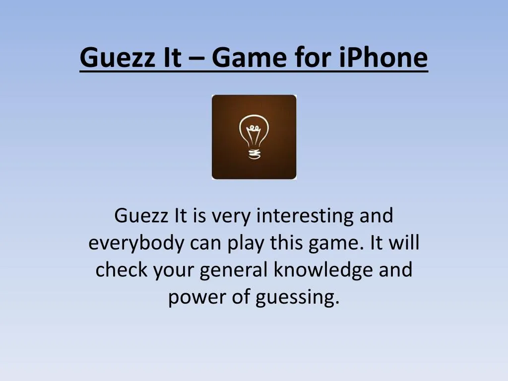 guezz it game for iphone