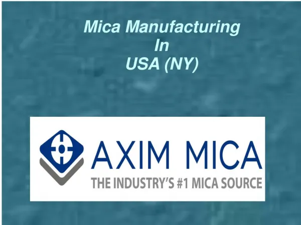 Mica Manufacturing