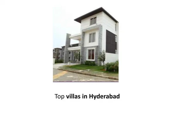 Top villas in Hyderabad