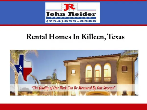 Rental Homes In Killeen, Texas