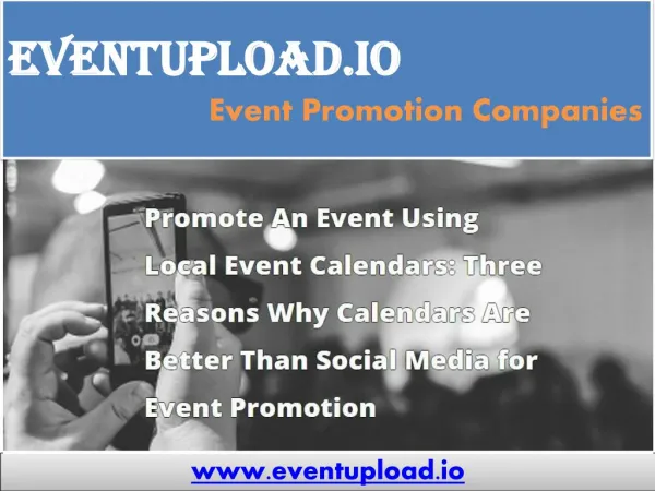 Online Event Promotion Companies