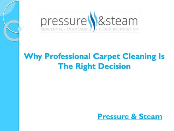 Why Professional Carpet Cleaning Is The Right Decision