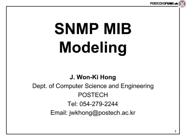 SNMP MIB Modeling