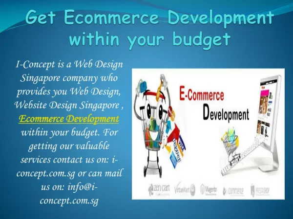 Get Ecommerce Development within your budget
