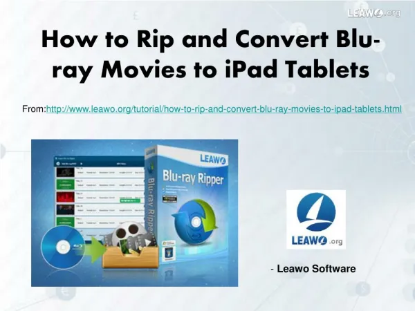 How to Rip and Convert Blu-ray Movies to iPad Tablets