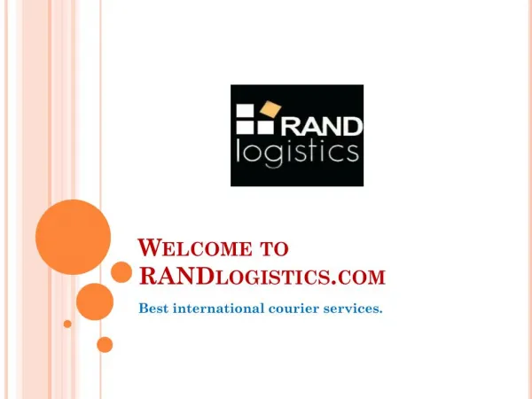 RANDlogistics-World's largest courier company