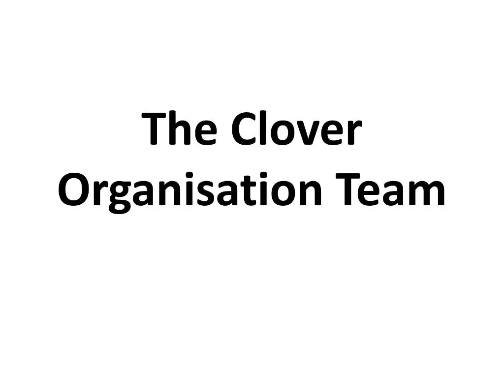 the clover organisation team