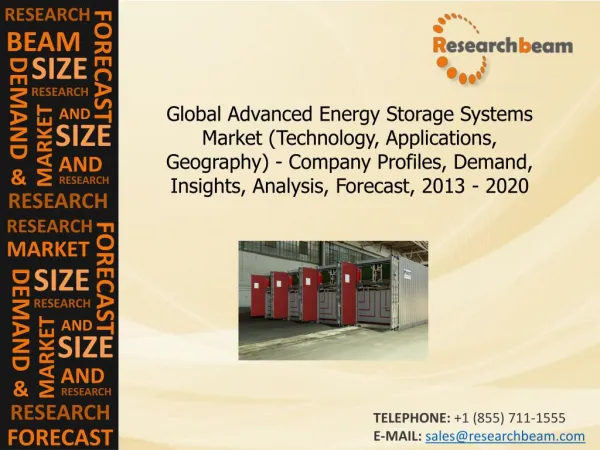 Advanced Energy Storage Systems Market Size, Share, 2013-20