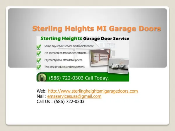garage door opener repair sterling heights mi