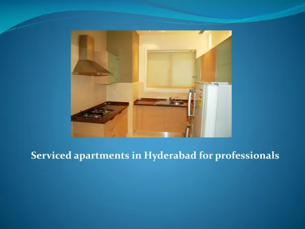 Serviced apartments in Hyderabad for professionals