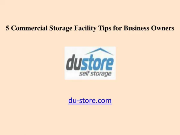 5 Dubai Commercial Storage Facility Tips for Business Owners