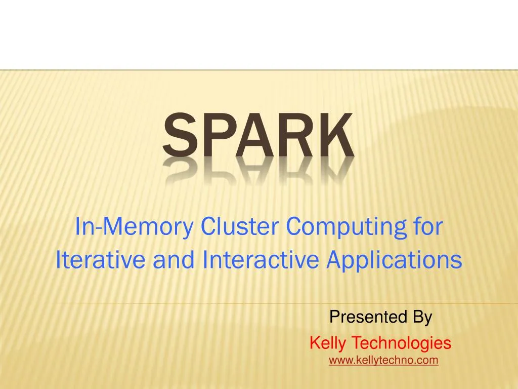 in memory cluster computing for iterative and interactive applications