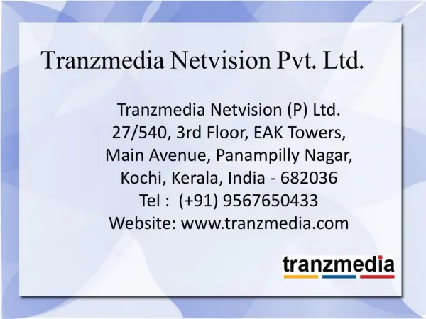 Web Designing Company Cochin - Tranzmedia Netvision