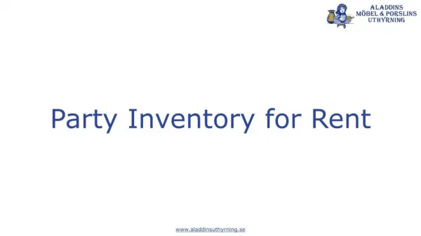 Party Inventory for Rent