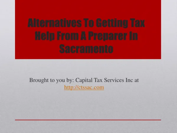 Alternatives To Getting Tax Help From A Preparer