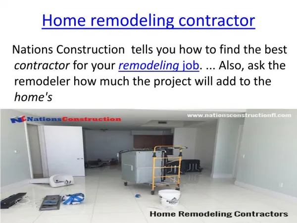 Home remodeling contractor