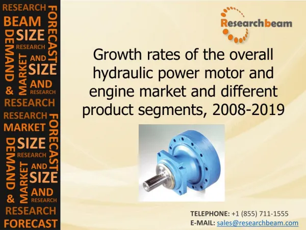 Growth rates of the hydraulic power motor and engine market