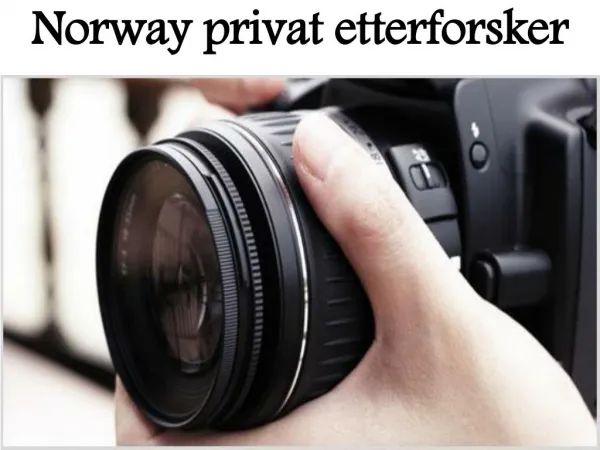 Norway privat etterforsker