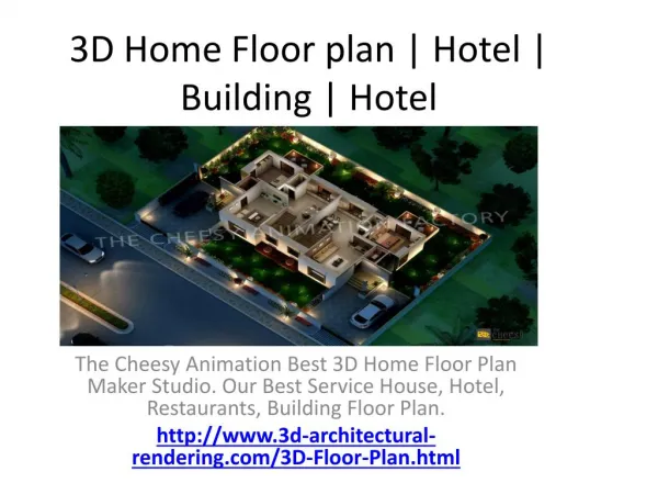 3D Home Floor plan | Hotel | Building | Hotel