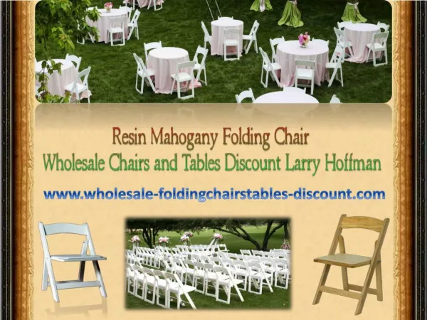 Resin Mahogany Folding Chair - Wholesale Chairs and Tables D