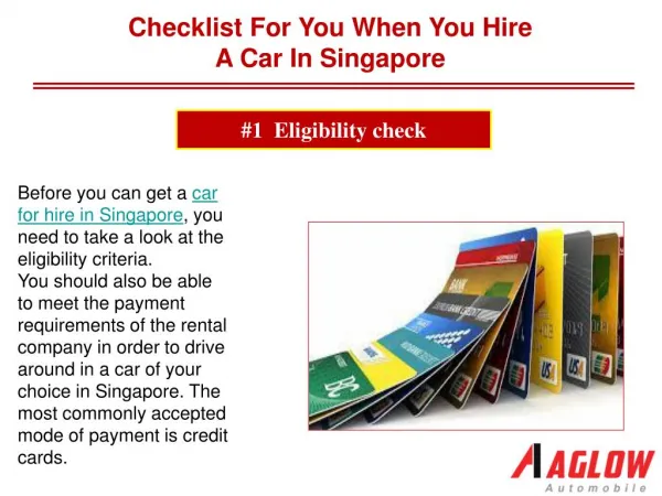 Checklist for you when you hire a car in Singapore