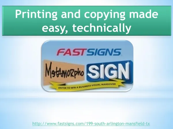 Printing And Copying Made Easy, Technically