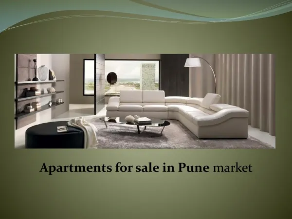 Apartments for sale in Pune market
