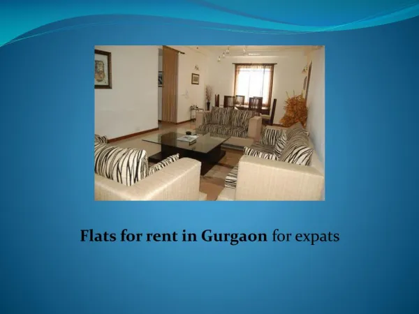Flats for rent in Gurgaon for expats