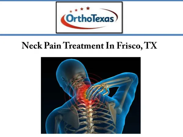 Neck Pain Treatment In Frisco, TX