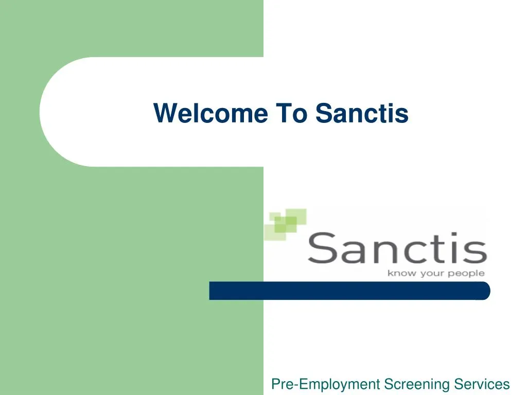 welcome to sanctis