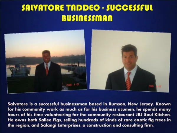 SALVATORE TADDEO - SUCCESSFUL BUSINESSMAN