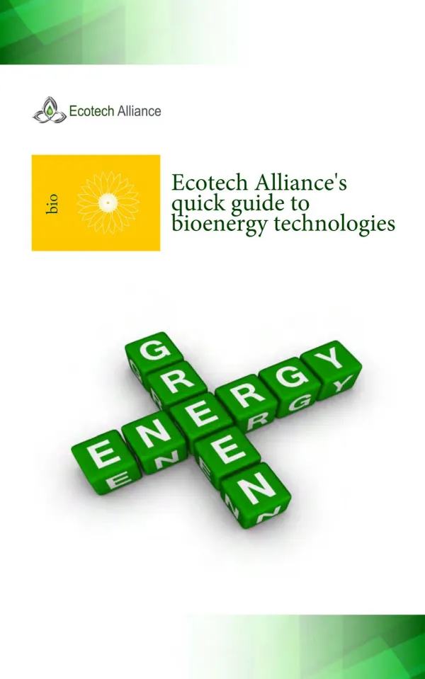 Ecotech Alliance - Quick Guide To Bioenergy