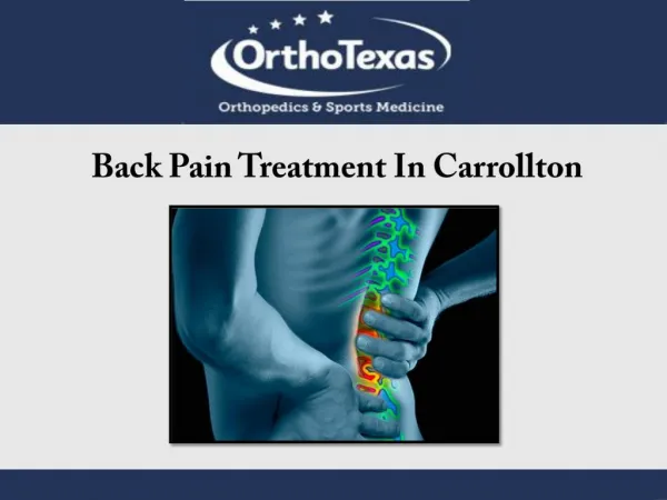 Back Pain Treatment In Carrollton