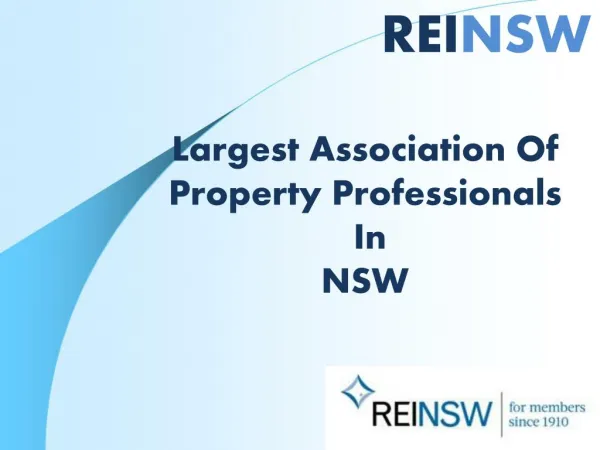 Largest Association Of Property Professionals In NSW